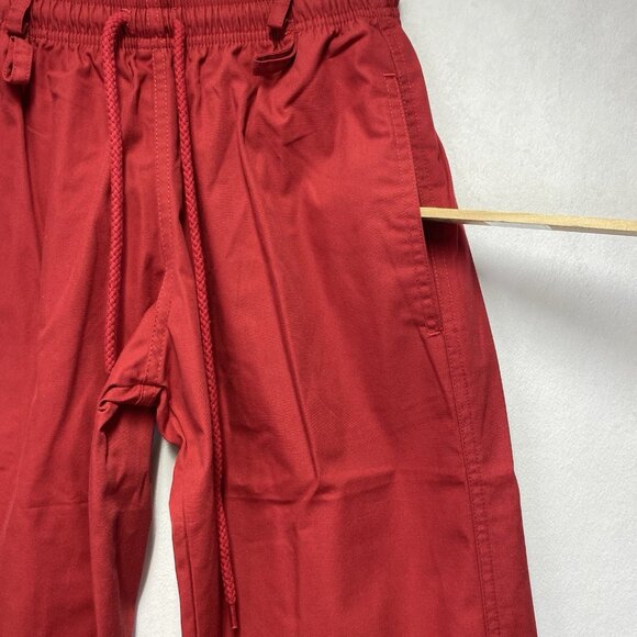 S.C.R.U.B.S. Drawstring Mid-Rise Straight Leg Pants Women Sz XXS Petite Red New - Picture 11 of 15